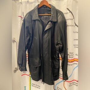 Mens Kidskin Leather Carcoat XL  VGC